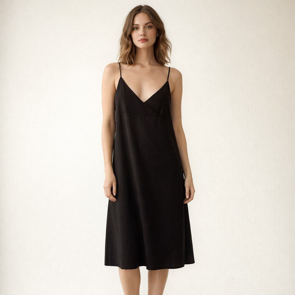 J Crew Long Brown Slip Dress Spaghetti Straps Size 12